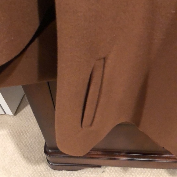 Cocoa unlined cape jacket with pockets. Purchased in Italy. Size L - Picture 3 of 7